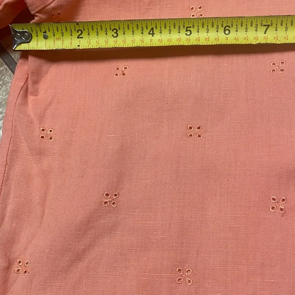 Chelsea Studio Medium Linen-Cotton Blend Top in Peach - Picture 8 of 14